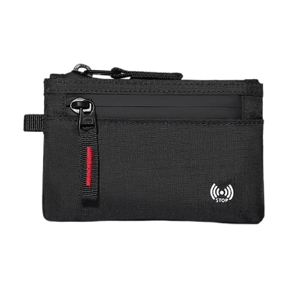 Zipper Card Holder Wallet, Blocking Compact Travel Wallet with Coin Purse Essentials Organizers