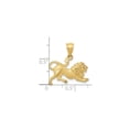 thumbnail image 4 of 14k Yellow Gold Lion Pendant for Men and Unisex Wear, Polished Textured Animal Necklace Symbolizing Strength Courage Leadership, Bold Leo Zodiac Jewelry, 4 of 6