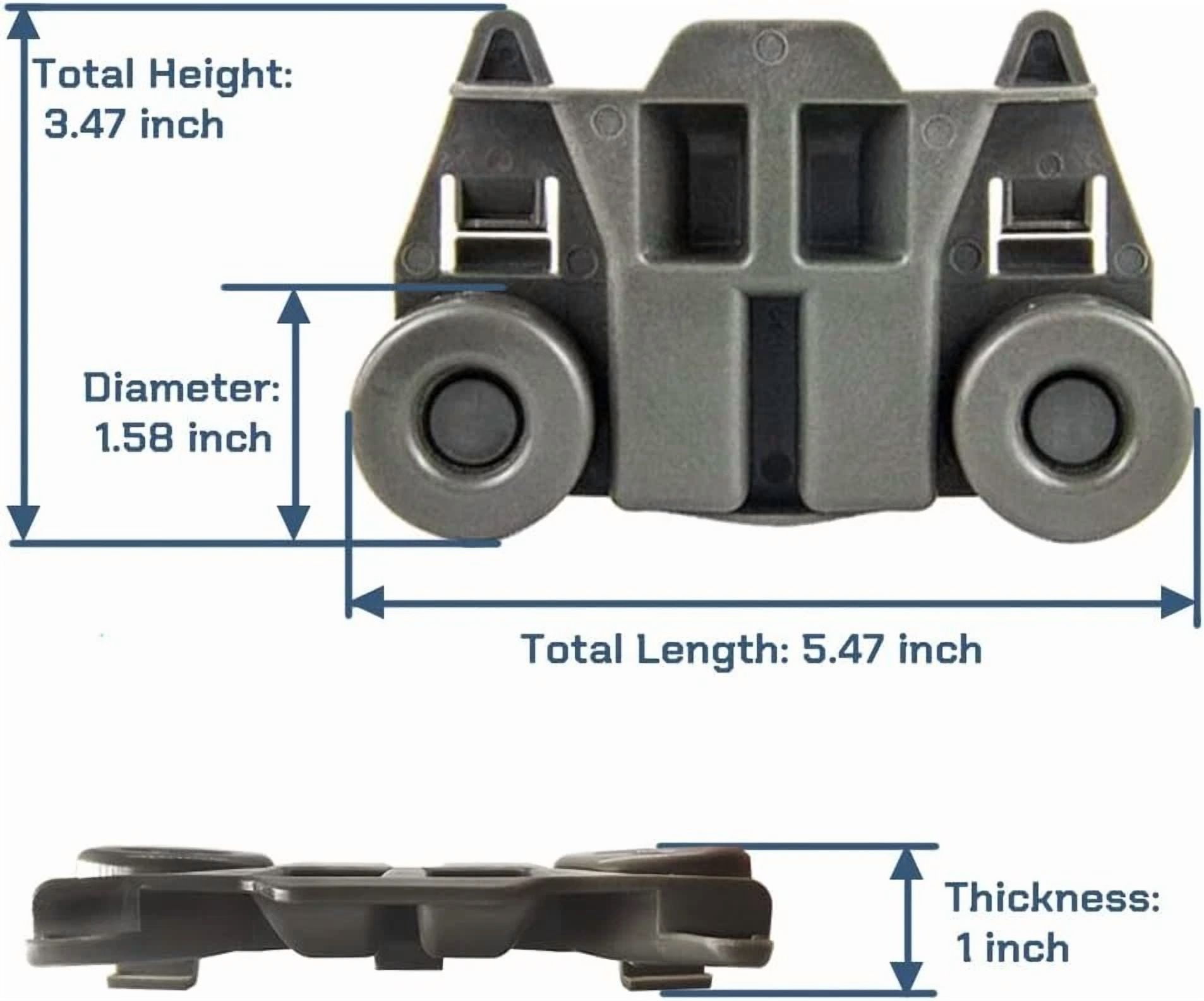 CIRCLE- For Kitchenaid Kdte104Ess1 Dishwasher Lower Dishrack Wheels (4 Pack)