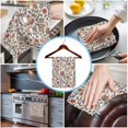 thumbnail image 3 of Orange Red Leaf Kitchen Towels Set of 4, Water Absorbent Dish Towel, Vintage Farmhouse Boho Pastoral Tribal Decorative Hand Towels - Quick Drying Cloth for Cooking Baking, 18x28 Inch, 3 of 8