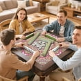 thumbnail image 7 of Mandala Mahjong Mat for Table, 31.5*31.5in Anti Slip American Mahjong Table Cloth, Noise Reduction, Neoprene Mah jongg Mat with Carrying Bag & 3 Dices, Mahjong Accessories Gift, Board Tile Games Mats, 7 of 7