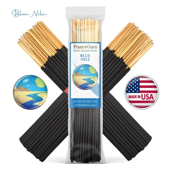 Blue Nile Incense Sticks 7" Bulk - 1 Bundle 85 to 100 Sticks - Smooth and Clean Long Burn Time, 30 to 45 Minutes.