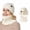 White, variant on HNMKIU Winter Knitted Hat Scarf Set Thermal Unisex Ear Warmer Neck Cozy Cold Weather Outdoor Skiing Camping Travel Pink - One Size