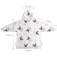 thumbnail image 7 of Pug and Footprints Blanket Hoodies for Kids 6-13YR Oversize Wearable Blanket Hoodies for Boys Girls Teens, 7 of 7