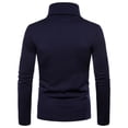 thumbnail image 4 of Men Long Sleeve Pullover High Neck Turtleneck Stretch Slim Basic T Shirt Tee Top, 4 of 5