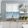 thumbnail image 6 of Blue Christmas Kitchen Curtains and Valances Set, Rod Pocket Curtains Tier Farmhouse Window Curtains 24 Inch Length, Pine Trees Xmas Ball Snowflake Winter 3 Piece Kitchen Curtains Set, 6 of 6