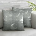 thumbnail image 3 of GOSMITH  Throw Pillow Covers Cases for Couch Sofa Home Decor Modern Shining &amp; Dull Contrast Stars &amp; Moon Silver Gray, 3 of 5