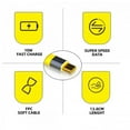 thumbnail image 4 of CY Yellow 10Gbps USB 3.1 Type C Male to USB3.0 Type A Male Flat Slim FPC Data Cable for Laptop Phone, 4 of 7