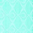 thumbnail image 1 of Ahgly Company Machine Washable Indoor Square Solid Turquoise Blue Modern Area Rugs, 7' Square, 1 of 4
