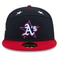 thumbnail image 2 of Men's New Era Navy/Red  Athletics 2025 MLB All-Star Game Workout Side Patch 59FIFTY Fitted Hat, 2 of 5