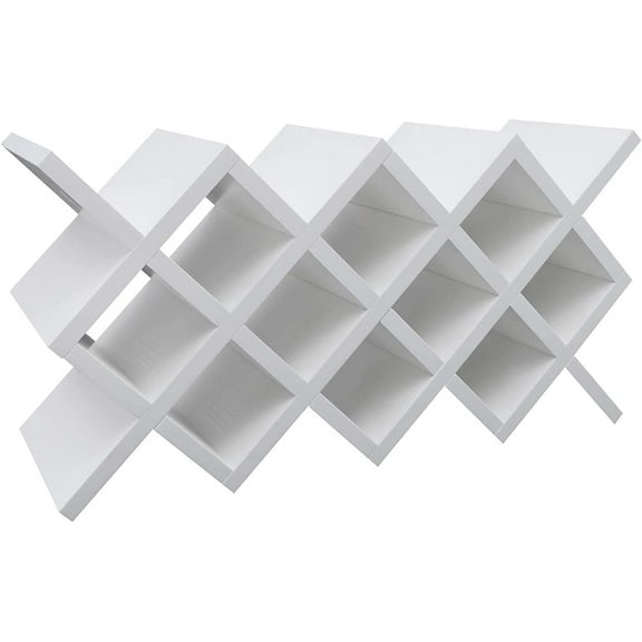 Wine Bottles Rack, Wall-Mounted Wooden Wine Holder, Shelf Liner Wine Cabinet Shelf Insert Display Rack, Wine Rack Lattice Can Hold Multiple Bottle Storage Racks Kitchen,White
