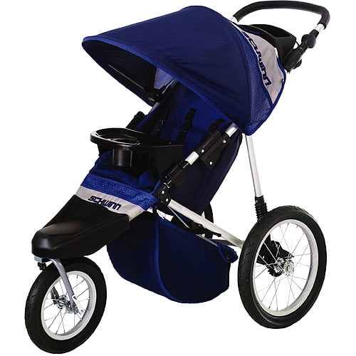 Schwinn FreeWheeler Jogging Stroller, Blue/Gray