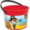 Little Pirate Caribbean Buccaneer Cute Kids Birthday Party Favor Plastic Bucket