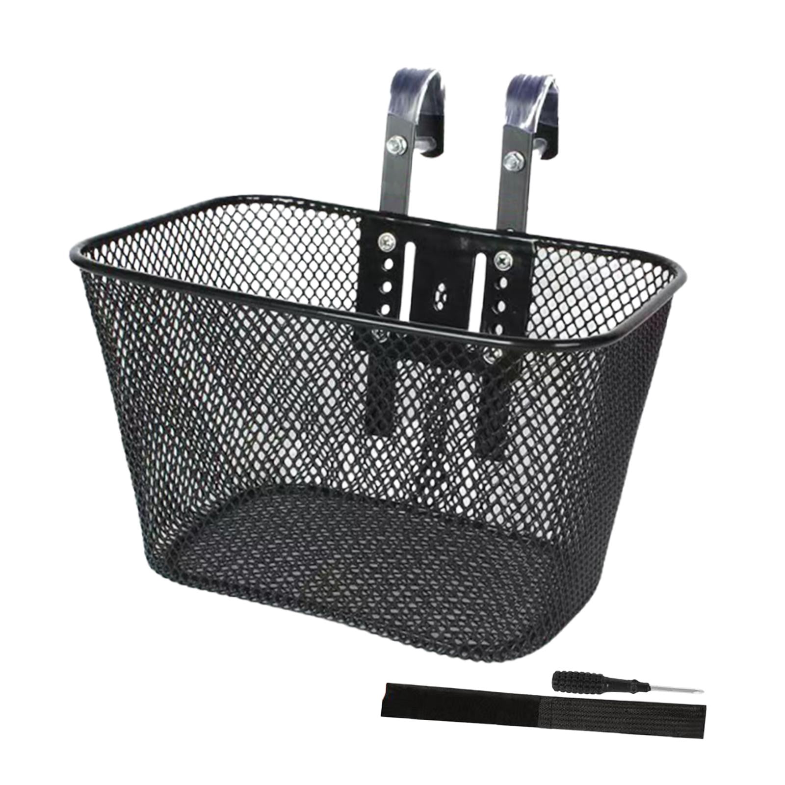 Kids Bike Basket Children Bicycle Basket Front Bicycle Basket Sturdy Metal Construction for Boys Girls Bikes