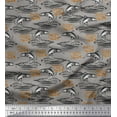 thumbnail image 1 of Soimoi Black Cotton Poplin Fabric Text & Fish Ocean Print Sewing Fabric Yard 42 Inch Wide, 1 of 1