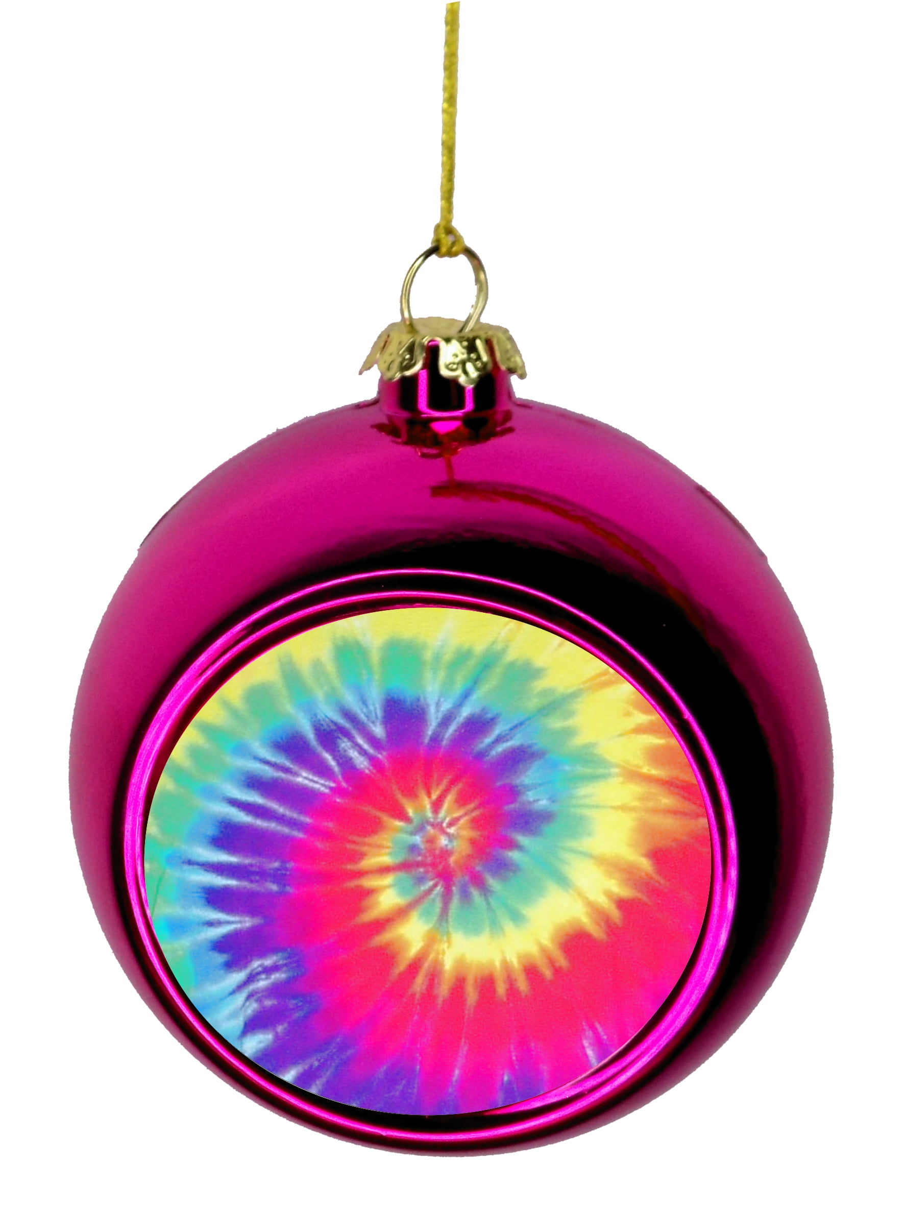 Faded Trippy Tie Dye Bauble Christmas Ornaments Pink Bauble Tree Xmas