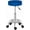 Blue, variant on Round Bar Stool with Lines Rotation Counter Adjustable Height, Modern Bar Stools 360° Swivel PU Leather Armless Bar Chair for Kitchen Dining Living Bistro Spa, (White, Round)