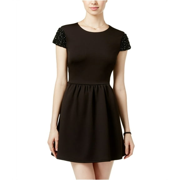 B. Darlin Womens Embellished Shift Dress blk 5/6 - Juniors