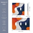 thumbnail image 2 of Yayeee Toggle Light Switch Wall Plate 2-Gang 4.56"x4.48" Decorative Outlet Cover, Blue Abstract Wavy, 2 of 7