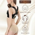 thumbnail image 6 of harmtty Body Shaper Adjustable Buckle Invisible Cross Traction Gathering Breathable Support Back Shoulder Brace Front Closure Improve Posture Chest Brace for Daily Wear,Black, 6 of 8