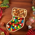thumbnail image 5 of Sulaicai Christmas Serving Tray, Wooden Christmas Stocking Shaped Serving Platter, Charcuterie Board Serving Dishes for Party Candy Snack Fruit Tray Cheese Board Plate, 10.6 x 14.2 Inch, 5 of 7