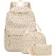 thumbnail image 1 of Mochila escolar BTOOP de pana beige con estampado floral para niñas adolescentes, 1 of 8