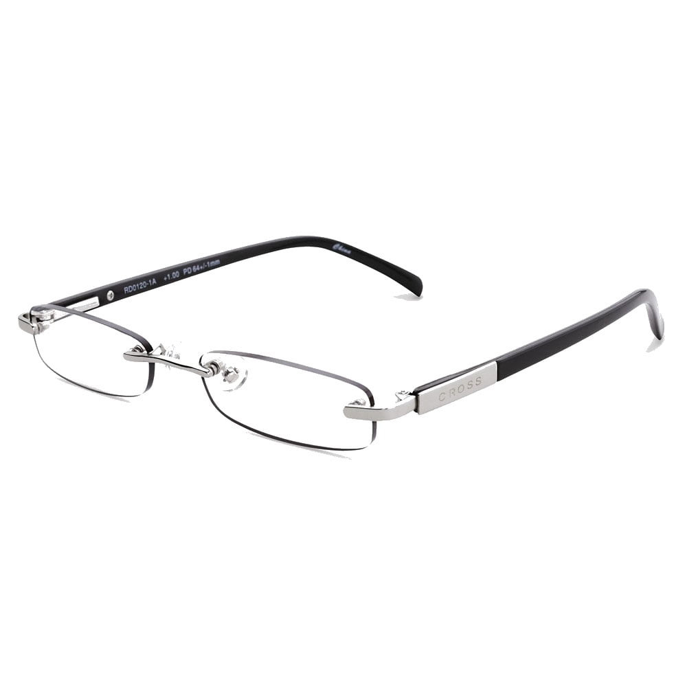 Cross Dickens 1.75 Diopter Black/Slvrtone Reading Glasses