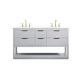 thumbnail image 3 of 60 inch single bathroom vanity in grey, 3 of 8