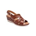 thumbnail image 1 of Sandalias de piso Exterior Piel Color Camel Para Mujer De RBCOLLECTION, 1 of 4