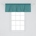 thumbnail image 2 of Ambesonne Ethnic Valance Pack of 2, Oriental Stars Mosaic Look, 54"X18", Dark Turquoise and Multicolor, 2 of 4