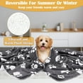 thumbnail image 2 of Kritter Planet Softness Waterproof Blanket for Dog&Cat,Warm and Comfortable Protective Couch,Floor,Decorated Home,Outdoor,Dark Gray Paw, 2 of 7