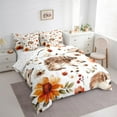 thumbnail image 3 of Homewish Cartoon Hedgehog Twin Bedding Sets 7-Piece, Woodland Animal Bedding Comforter Set, Watercolor Sunflower Blossom Sheet Sets, Ultra Soft Home Decor, 3 of 8