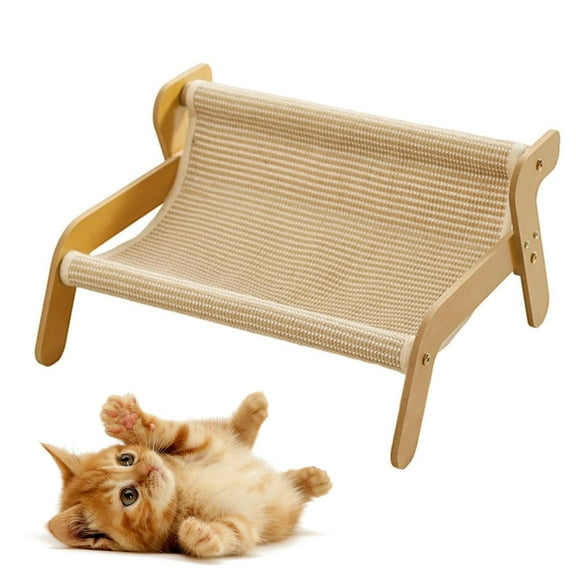 The Claw Lounge, 2025 New Sisal Cat Chair, Natural Fiber Cat Furniture, 2-in-1 Rocking Cat Scratch Pad and Lounger, Cooling Mat for Indoor Cats