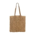 thumbnail image 1 of Bolso de hombro para mujer, gran capacidad, estilo bohemio, práctico, para playa. Marrón, 1 of 9