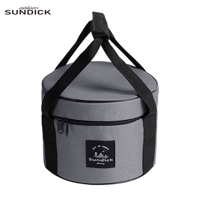CNKOO Camping Tableware Storage Containers 9L Large Capacity Waterproof Picnic Storage Bag for Outdoor BBQ Picnic (Grey)
