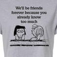 thumbnail image 3 of Peanuts - Friends Forever  - Juniors Cropped Cotton Blend T-Shirt, 3 of 6