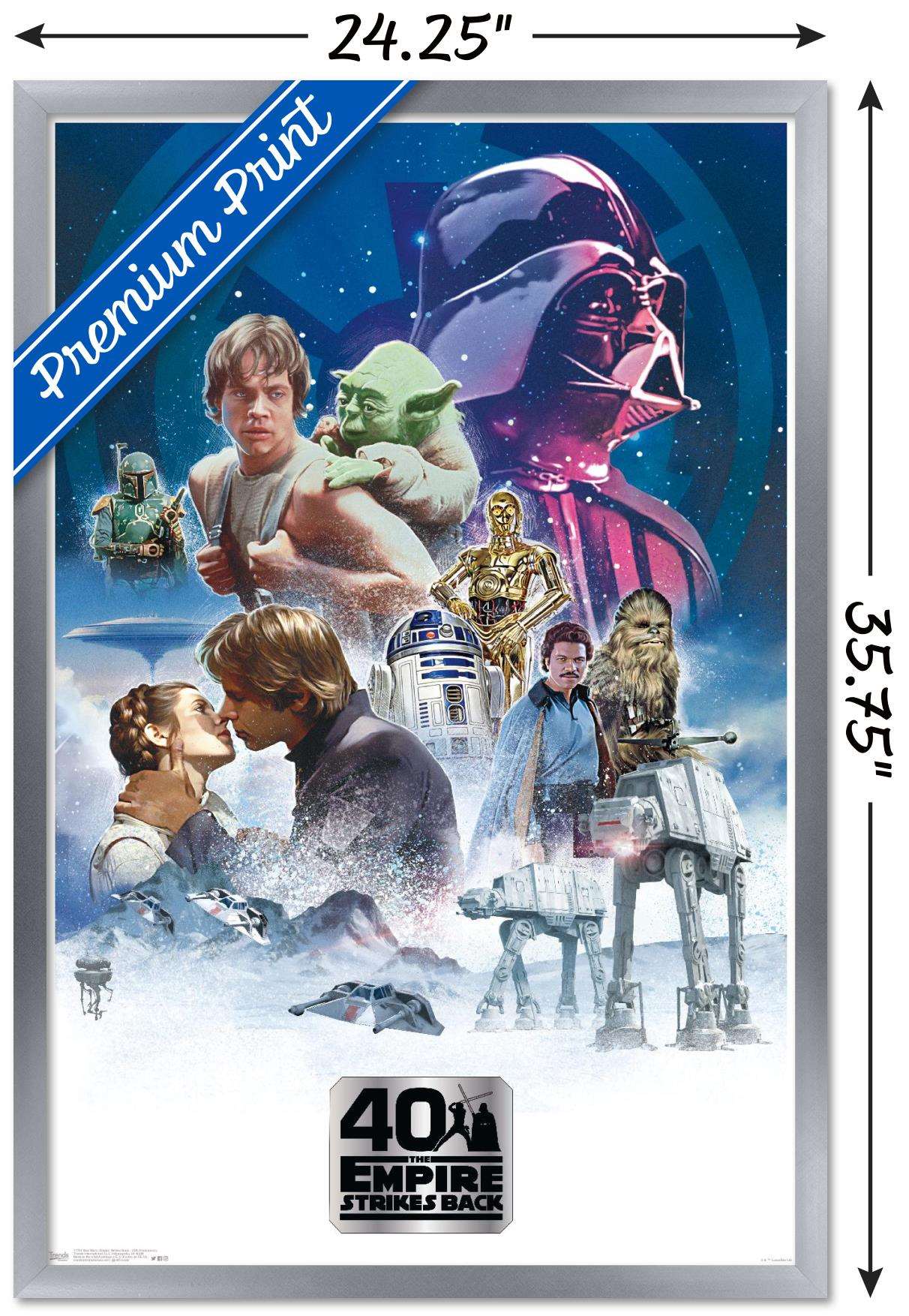 Star Wars: The Empire Strikes Back 40th - Classic Wall Poster, 22.375" x 34", Framed