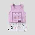 thumbnail image 4 of IROINNID Toddler Kids 2PCS Outfits Cute Print Sleeveless Too With Comfy Shorts Suit, 4 of 4