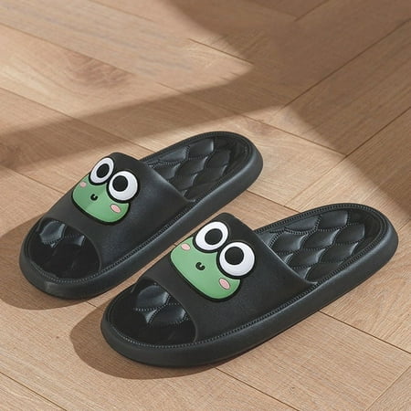 

Summer Beach Slides Bathroom Anti Slip Slipper Non-Slip Home Flip Flops Cartoon Frog Soft Sandals TUOXIE