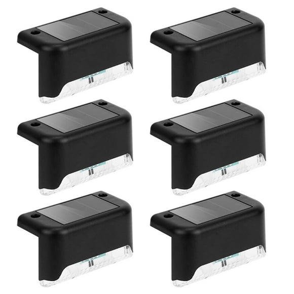 Minkissy 6Pcs Fence Lights Led Outdoor Solar Powered for Night Safety Compact Size Abs Material