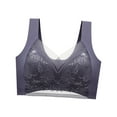 thumbnail image 2 of Ropa interior cómoda con tirantes anchos y sin aros para mujer, ideal para fiestas. Gris Hierro 3L 85BCD, 2 of 9
