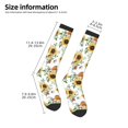 thumbnail image 5 of Fotbe Sunflowers Leaves And Birds print Women's Men's Novelty Crew Socks Cotton Socks Knee High Socks for Walking,Running,Nurses,Pregnancy, 5 of 9