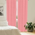 thumbnail image 2 of Ambesonne Pink Curtains, Geometric Funky Hearts Pattern, Pair of 28"x63", Dark Coral Pale Salmon, 2 of 5