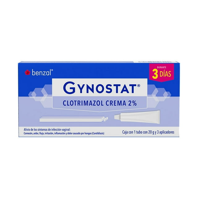 Benzal Gynostat Clotrimazol Crema 2% tubo con 20 g y 3 aplicadores