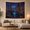 Snow Cottage View, variant on Fantasy Night Scene Through Window with Waterfall, Dreamy Fantasy for Nature Lovers, Fantasy Wall Art Decor, Housewarming Gift, Tapestry Wall Hanging for Bedroom and Living Room