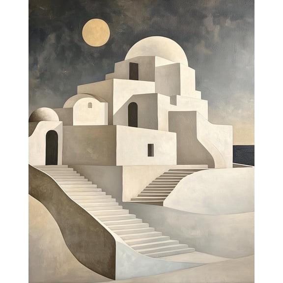 Paint by Numbers for Adults Kids Beginner Moonlight Stairs DIY Acrylic Painting by Numbers Kits with Brushes Acrylic Pigment Home Decoration Gifts 16 x 20 inch