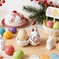 thumbnail image 5 of LEFTHIGH Home Easter Chicken Ceramic Egg Cup Tray Multicolor Distressed White Holder Table Ornaments Compact Decorative Party Dining Adorable Blessing Gift Home And Kitchen, 5 of 7