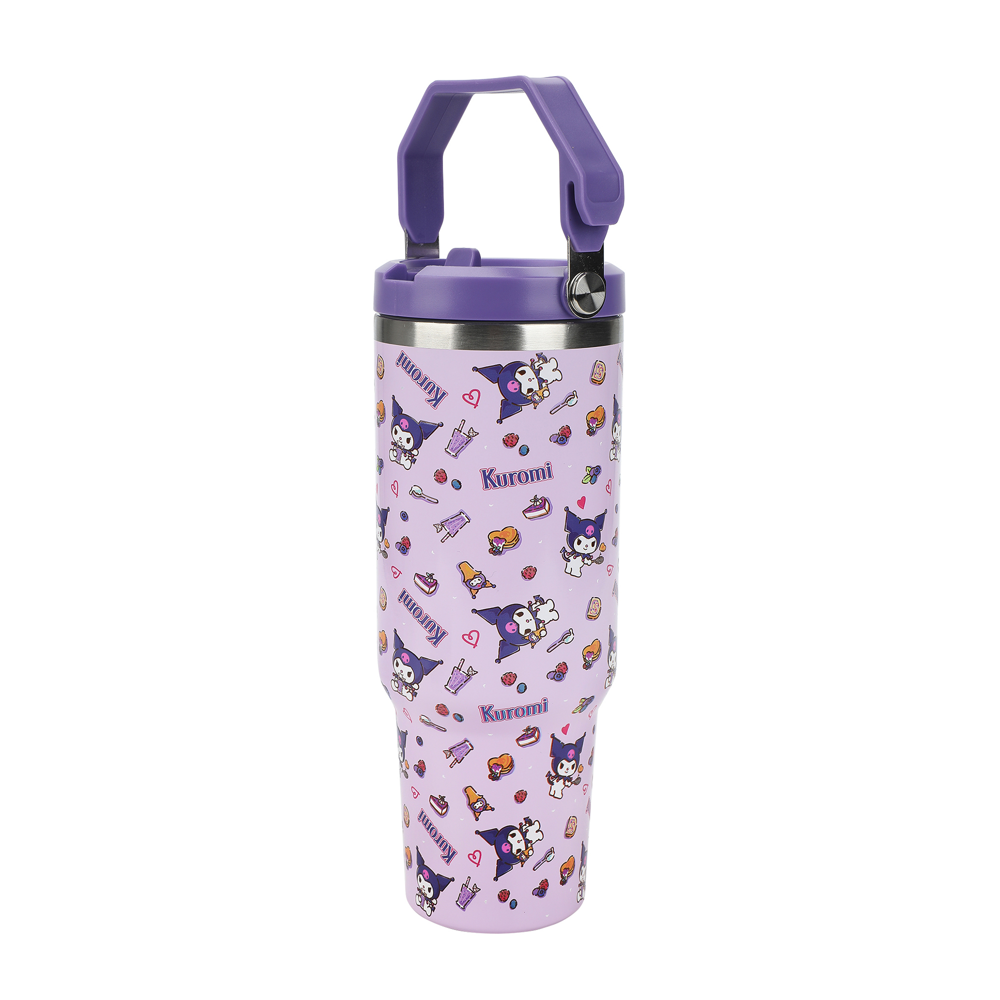 Bioworld, Stainless Steel Tumbler, 40 Oz, All-Over Print Kuromi