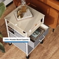 thumbnail image 4 of 2 Drawer Mobile File Cabinet, Rolling Printer Stand with Open Storage Shelf, Fabric Vertical Filing Cabinet fits A4 or Letter Size for Home Office, 4 of 7