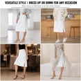 thumbnail image 4 of Women's Knee Length Lace Hem Elastic Waist Half Slips - Petticoat for Dresses and Comfort, 4 of 7